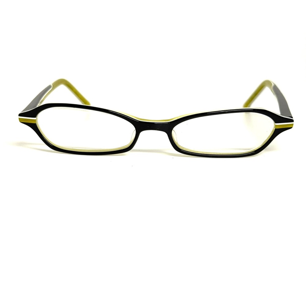 Lafont Paris 3032 Black Lime Green Oval Eyeglass Frames 52-16-140 Designer